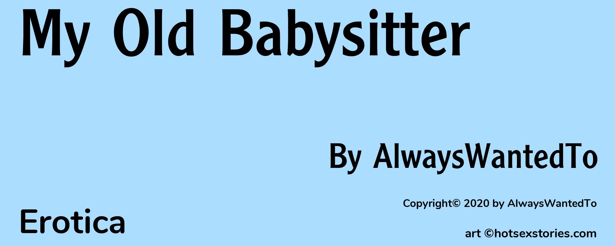 My Old Babysitter - Cover