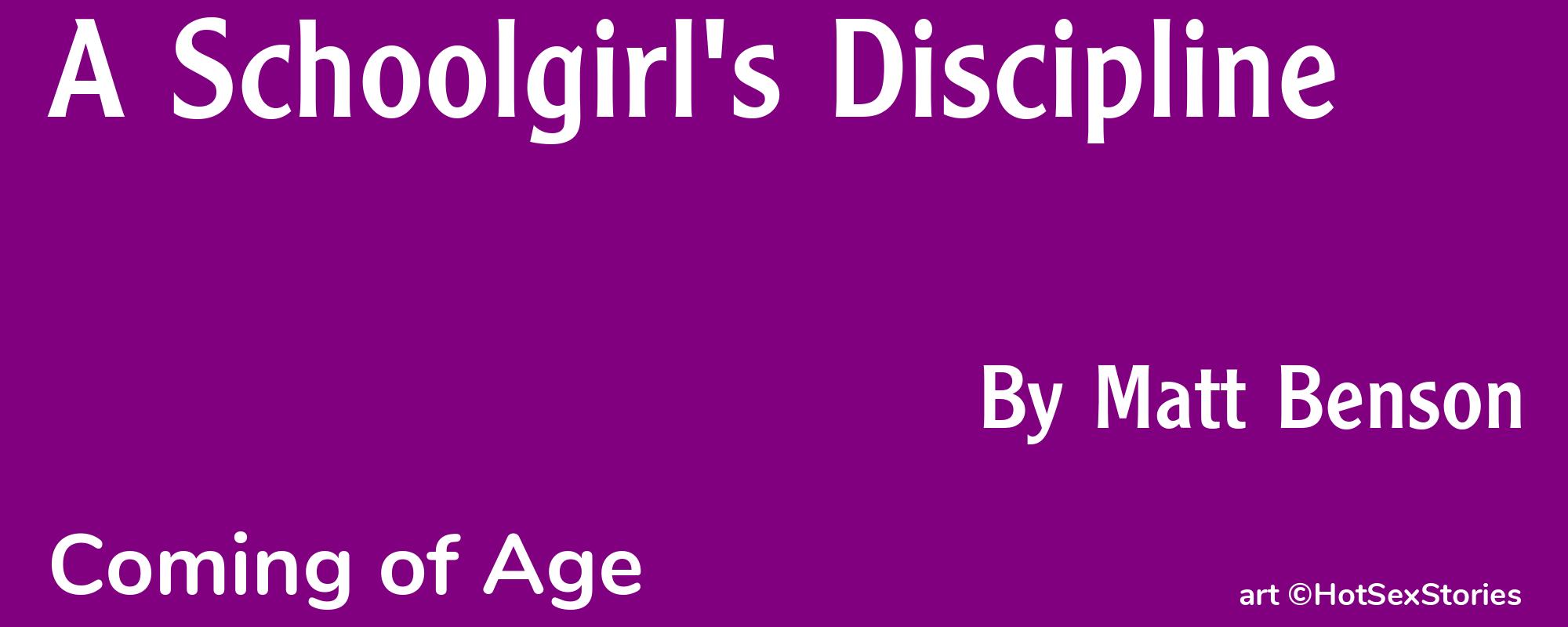 A Schoolgirl's Discipline - Cover