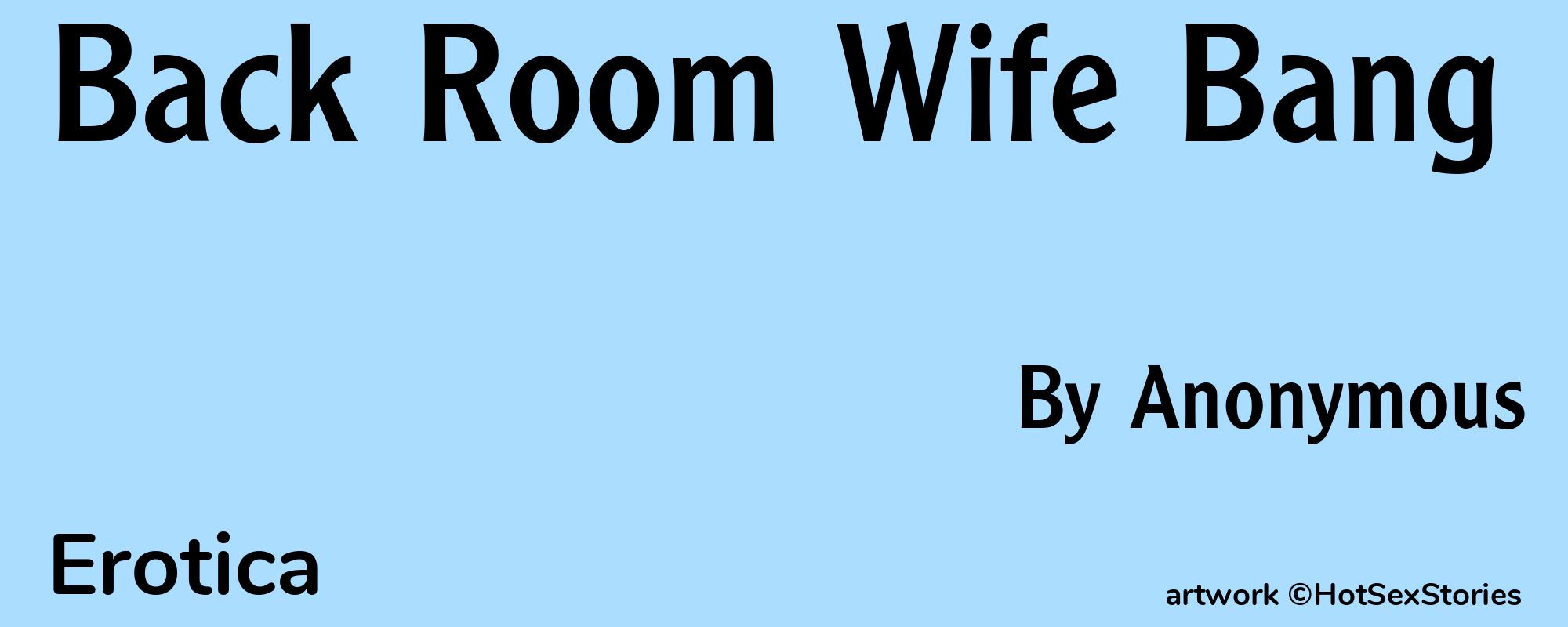 Back Room Wife Bang - Cover