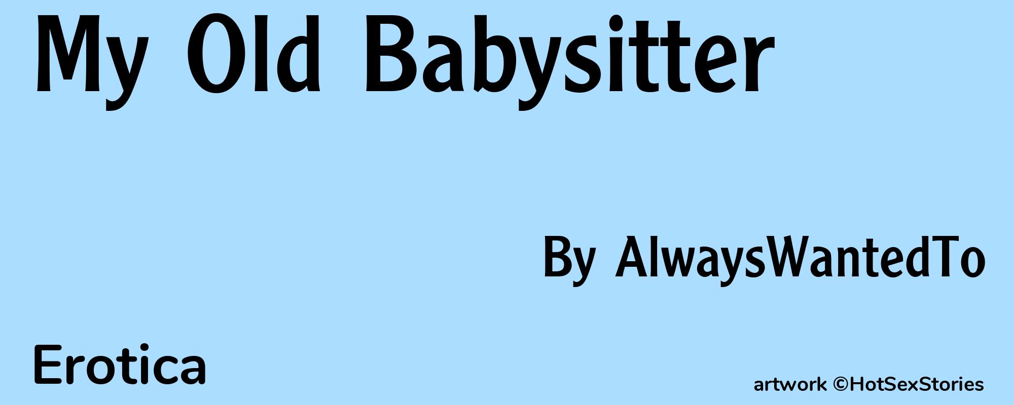 My Old Babysitter - Cover