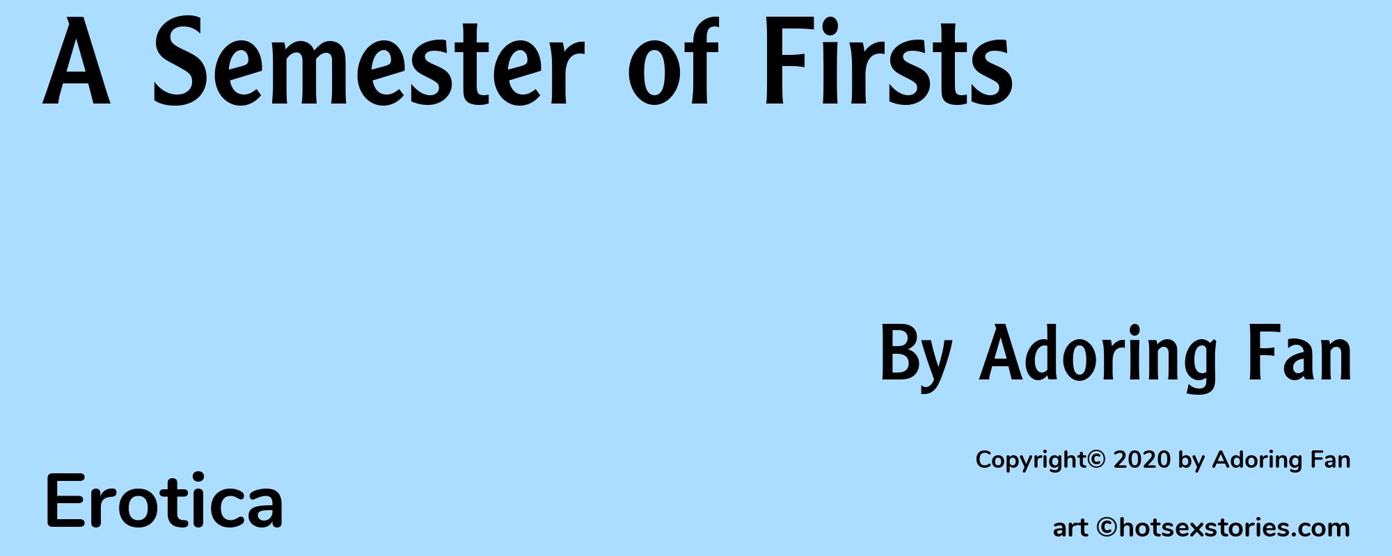 A Semester of Firsts - Cover