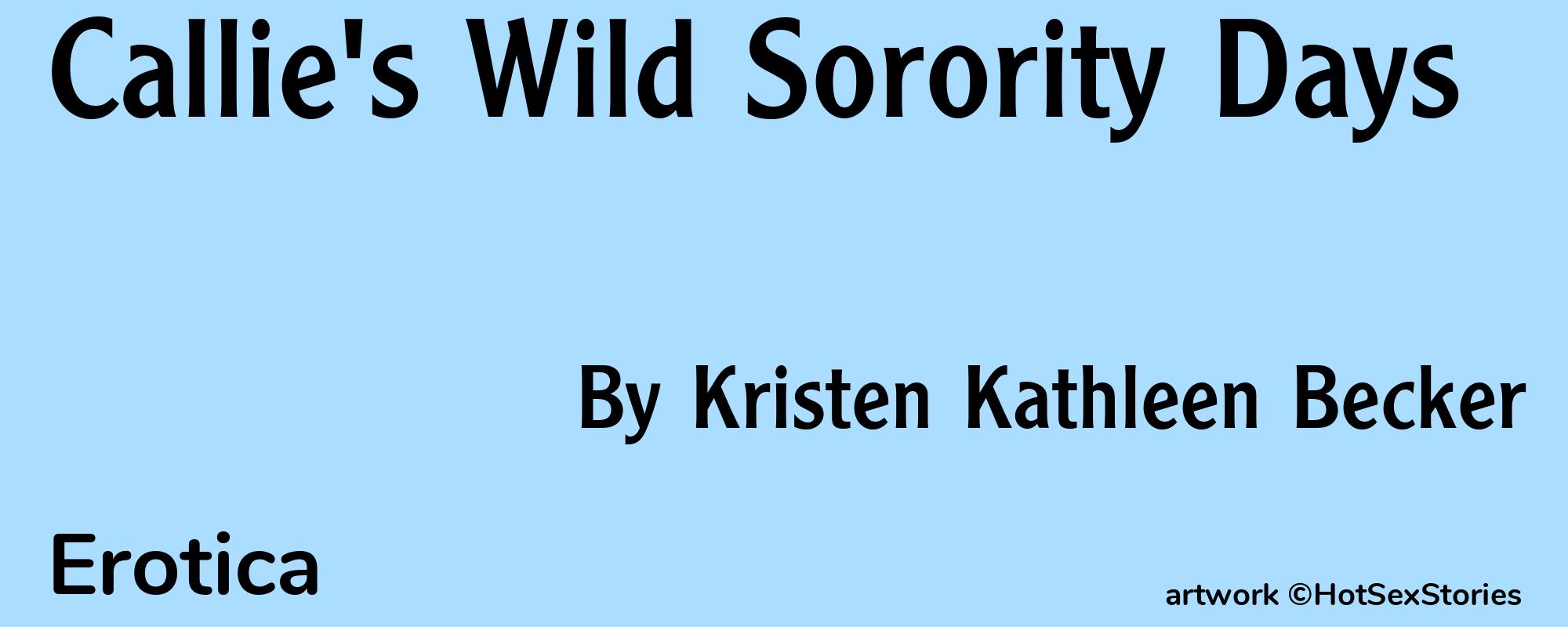 Callie's Wild Sorority Days - Cover