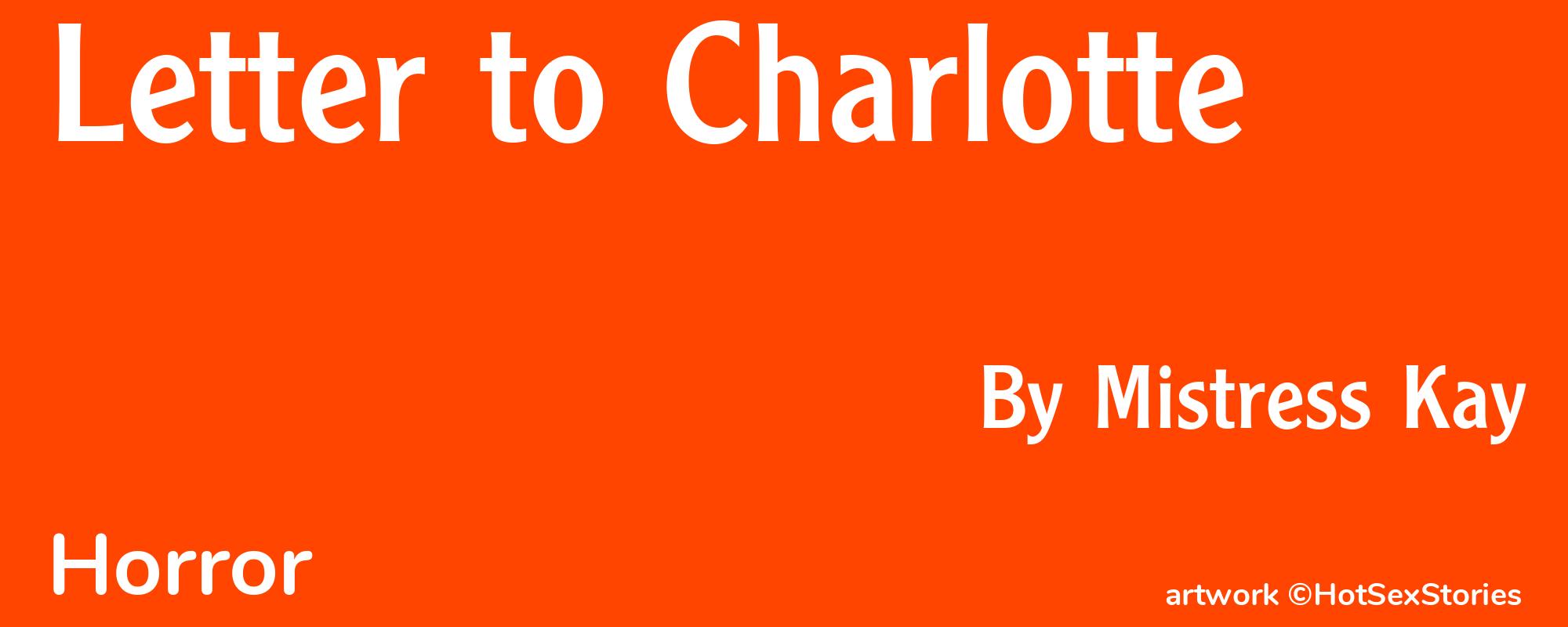 Letter to Charlotte - Cover