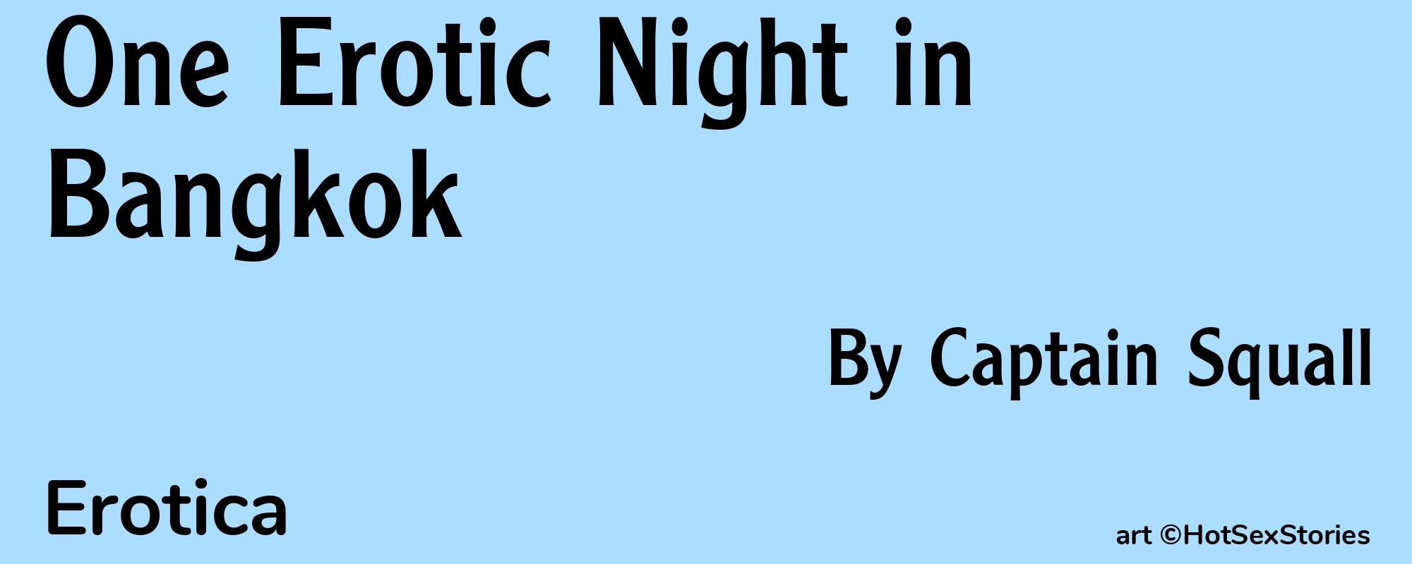 One Erotic Night in Bangkok - Cover