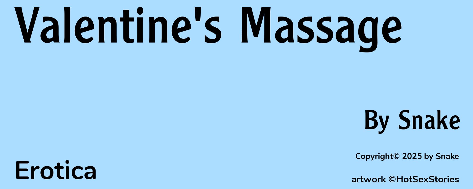 Valentine's Massage - Cover