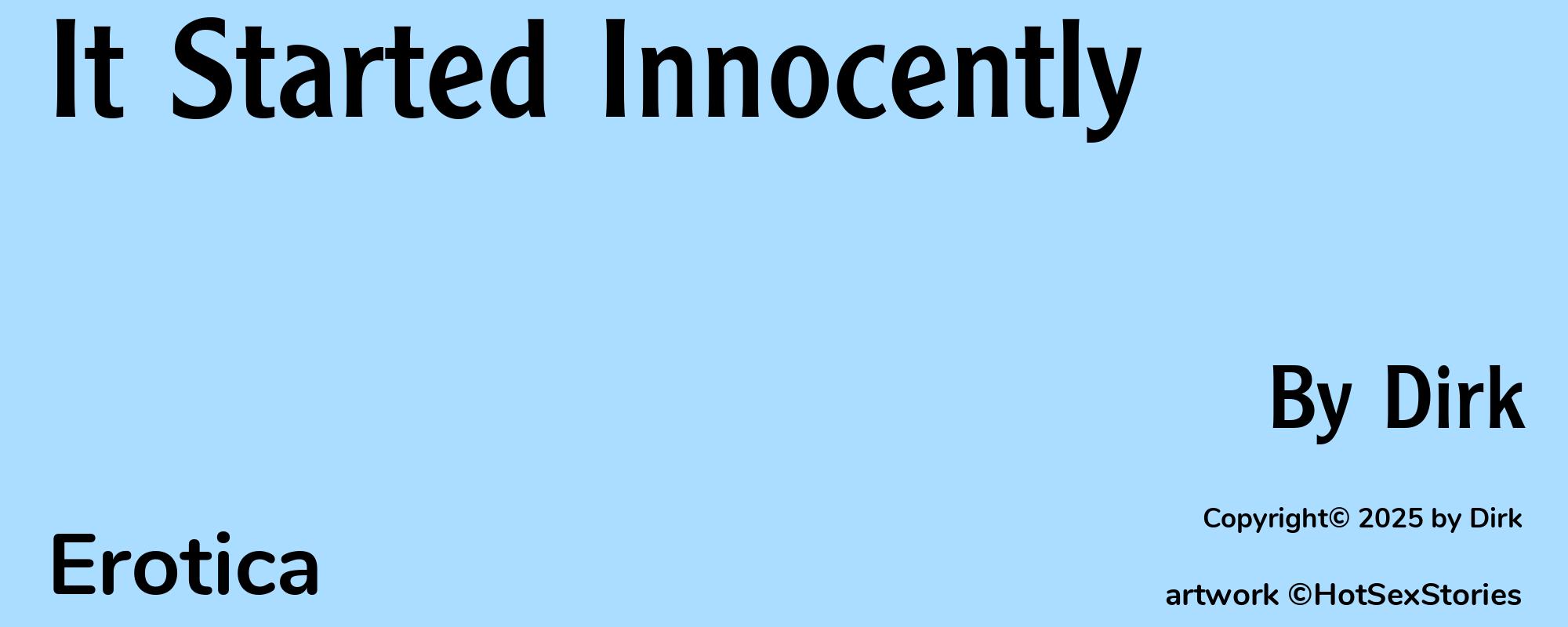 It Started Innocently - Cover