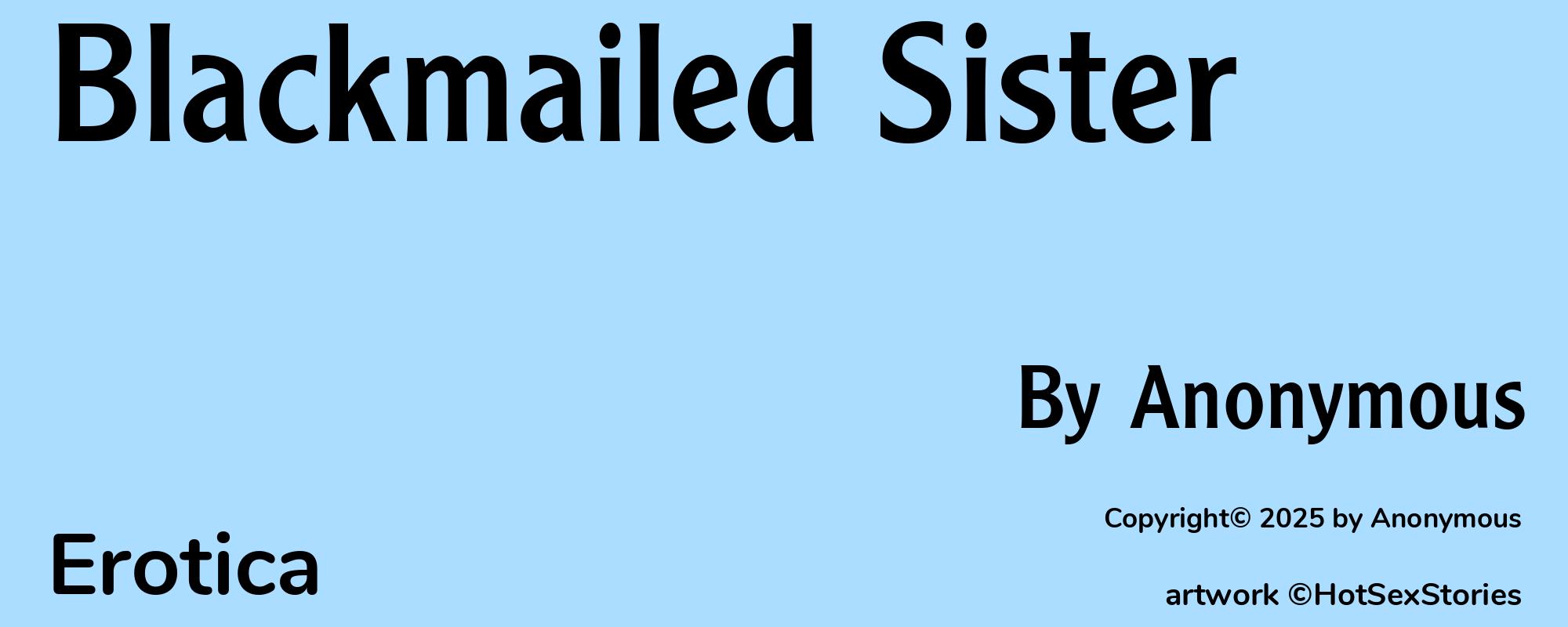 Blackmailed Sister - Cover