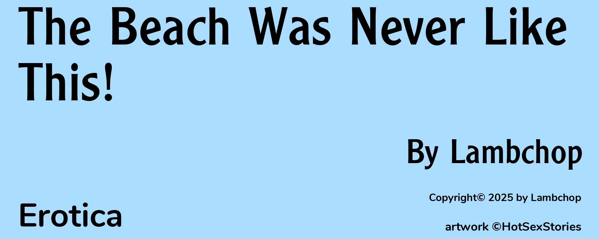 The Beach Was Never Like This! - Cover