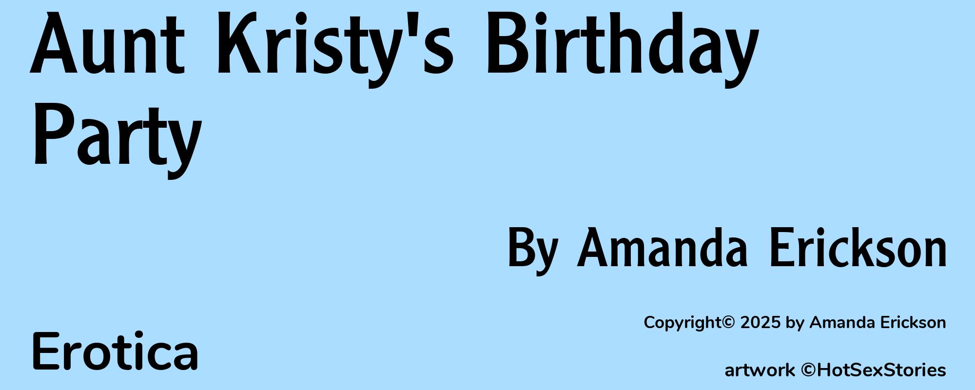 Aunt Kristy's Birthday Party - Cover
