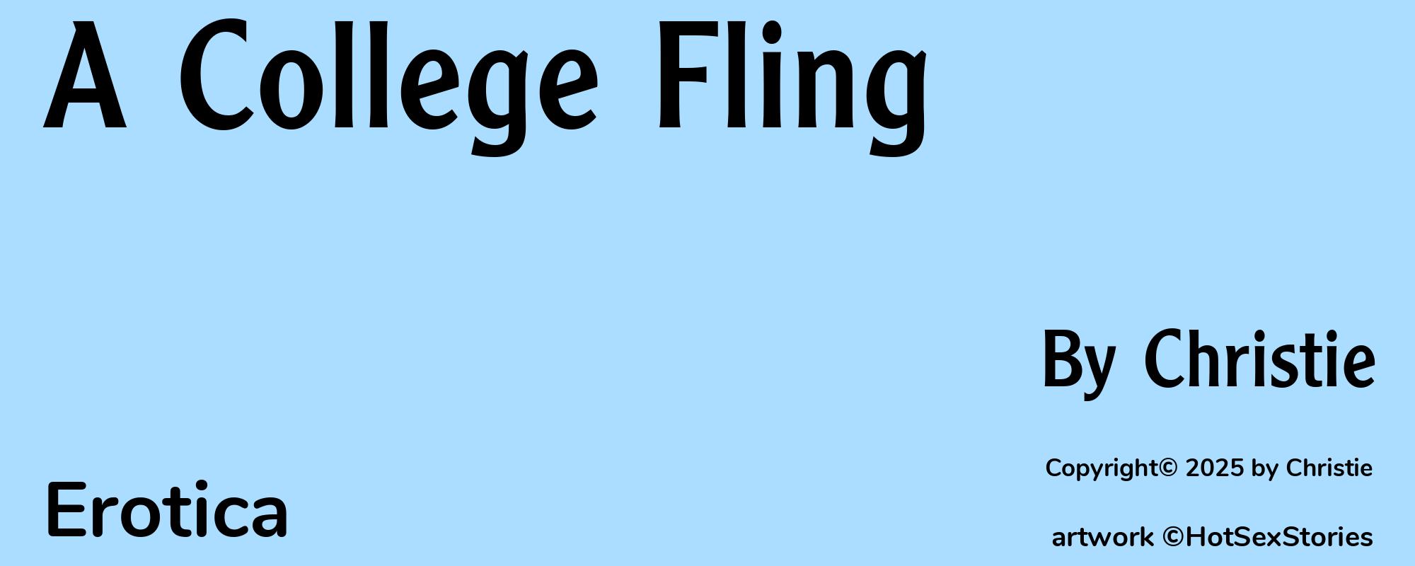 A College Fling - Cover
