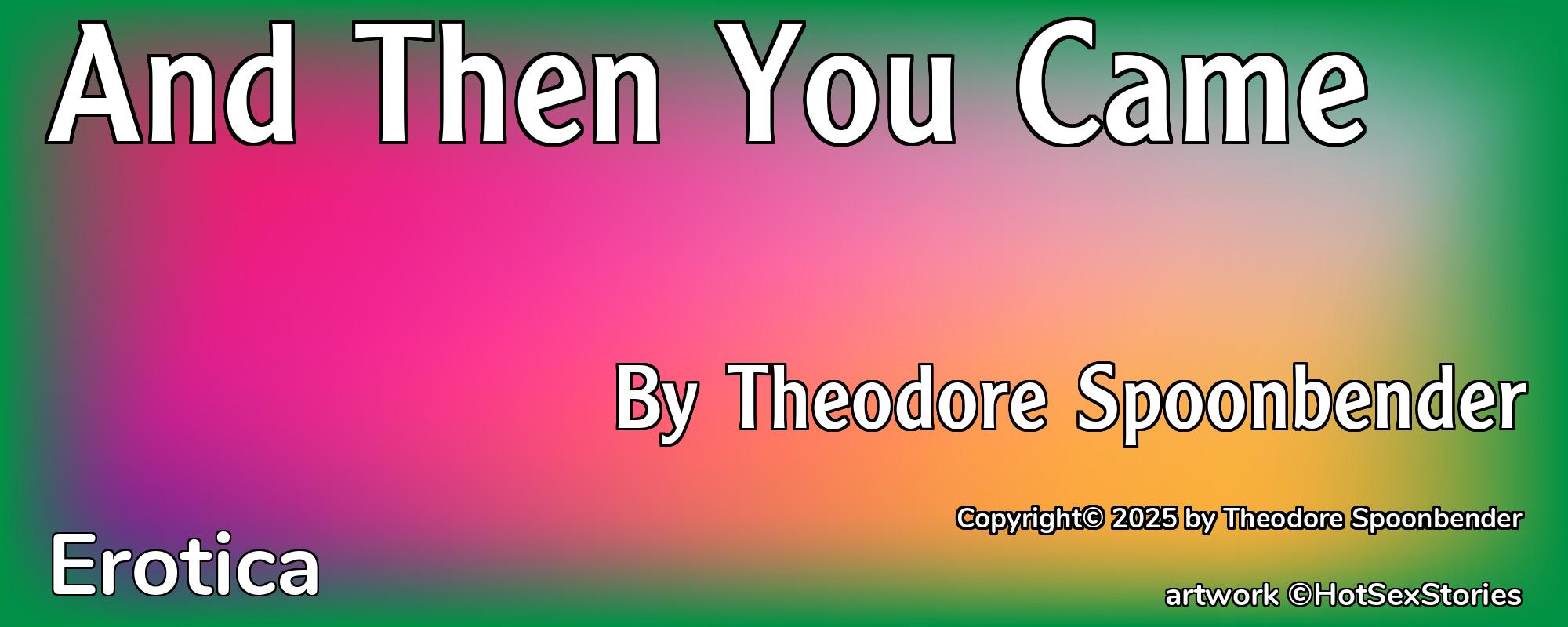 And Then You Came - Cover