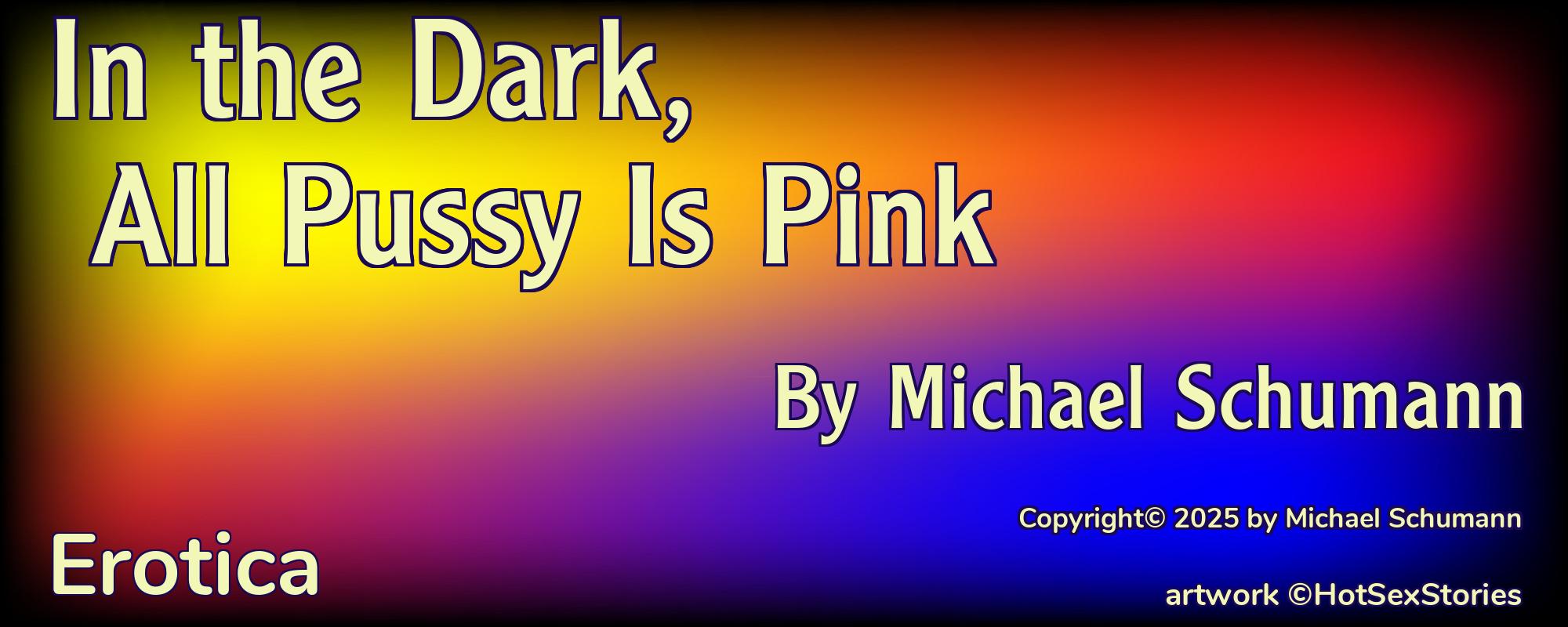 In the Dark, All Pussy Is Pink - Cover