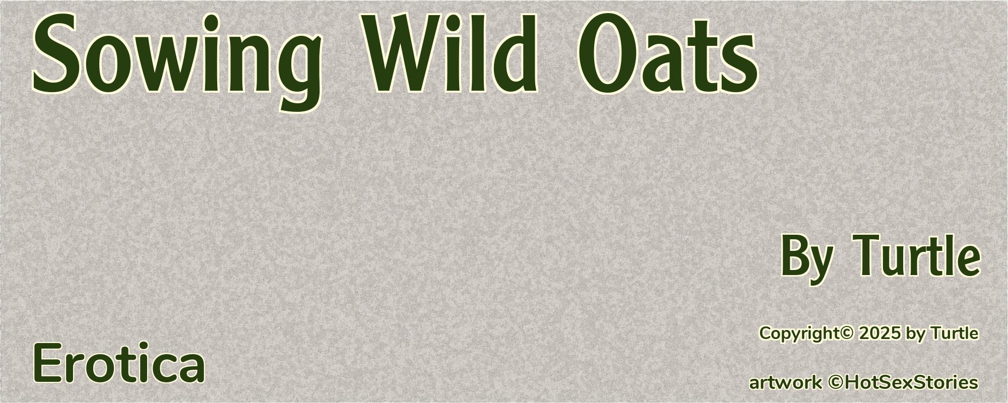 Sowing Wild Oats - Cover