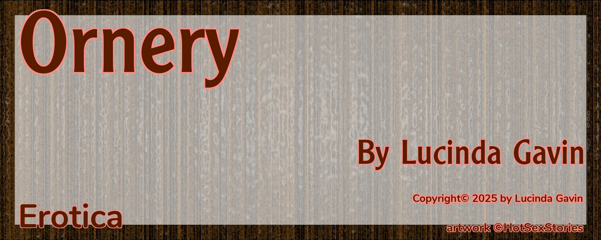 Ornery - Cover