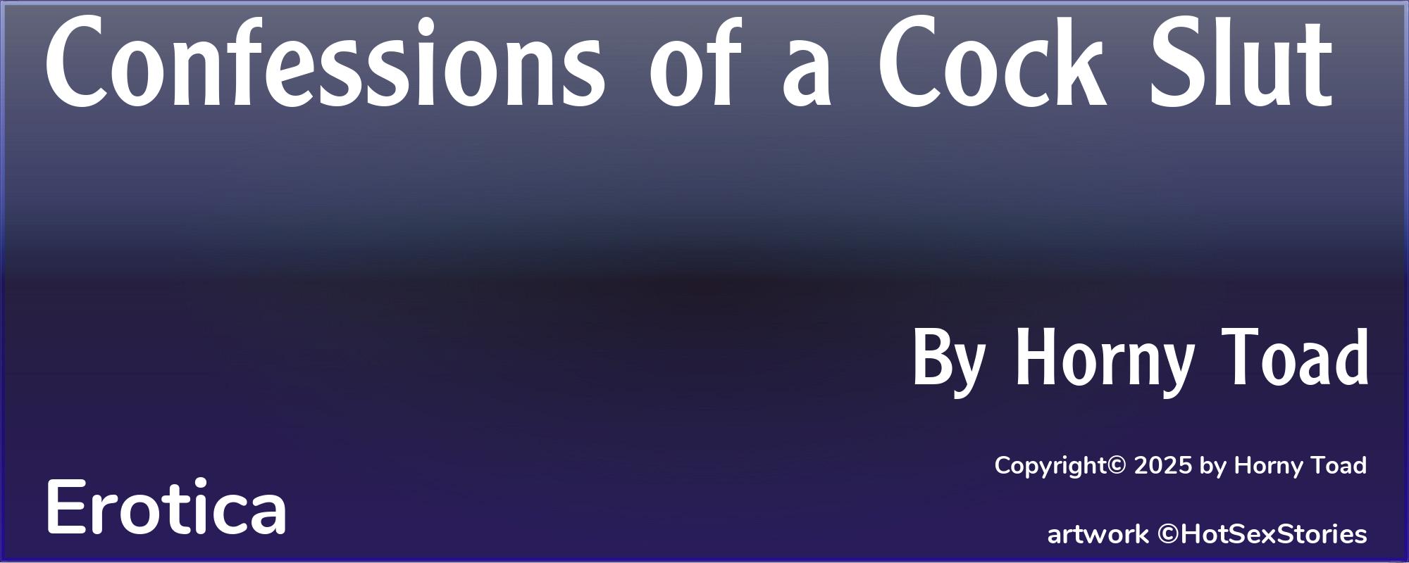 Confessions of a Cock Slut - Cover