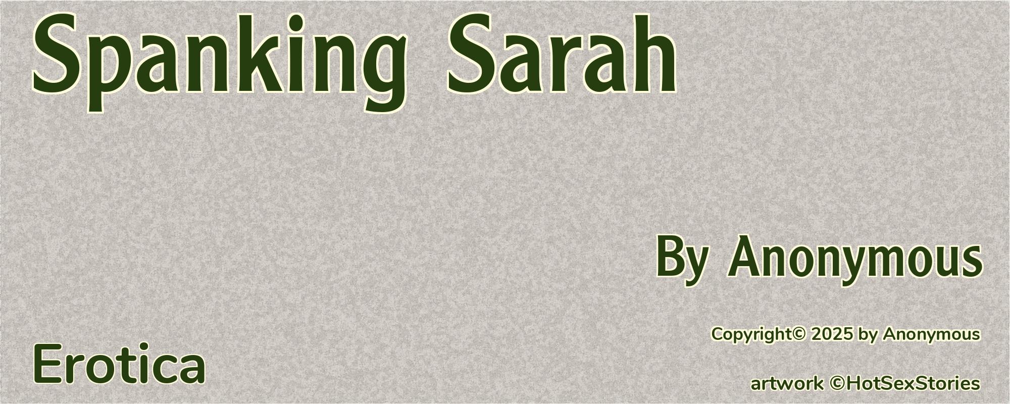Spanking Sarah - Cover