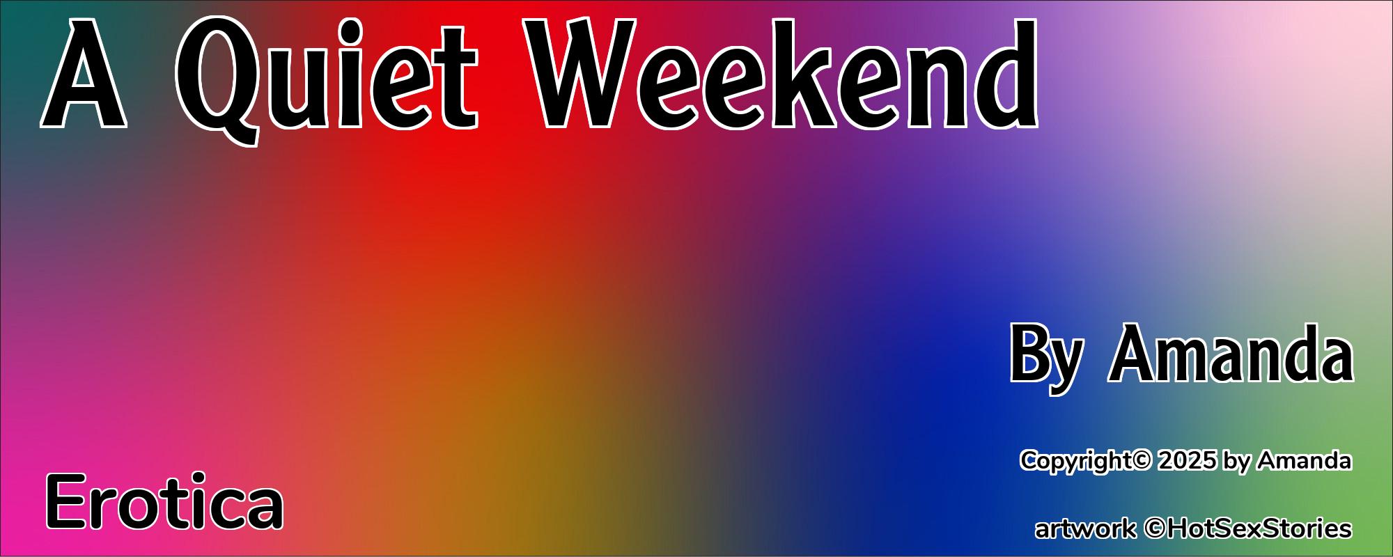A Quiet Weekend - Cover