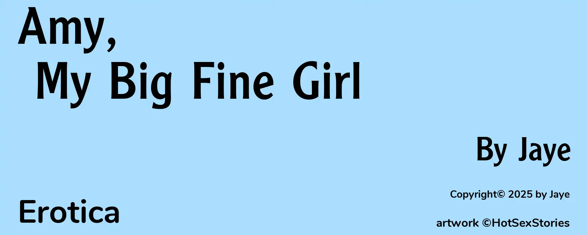 Amy, My Big Fine Girl - Cover