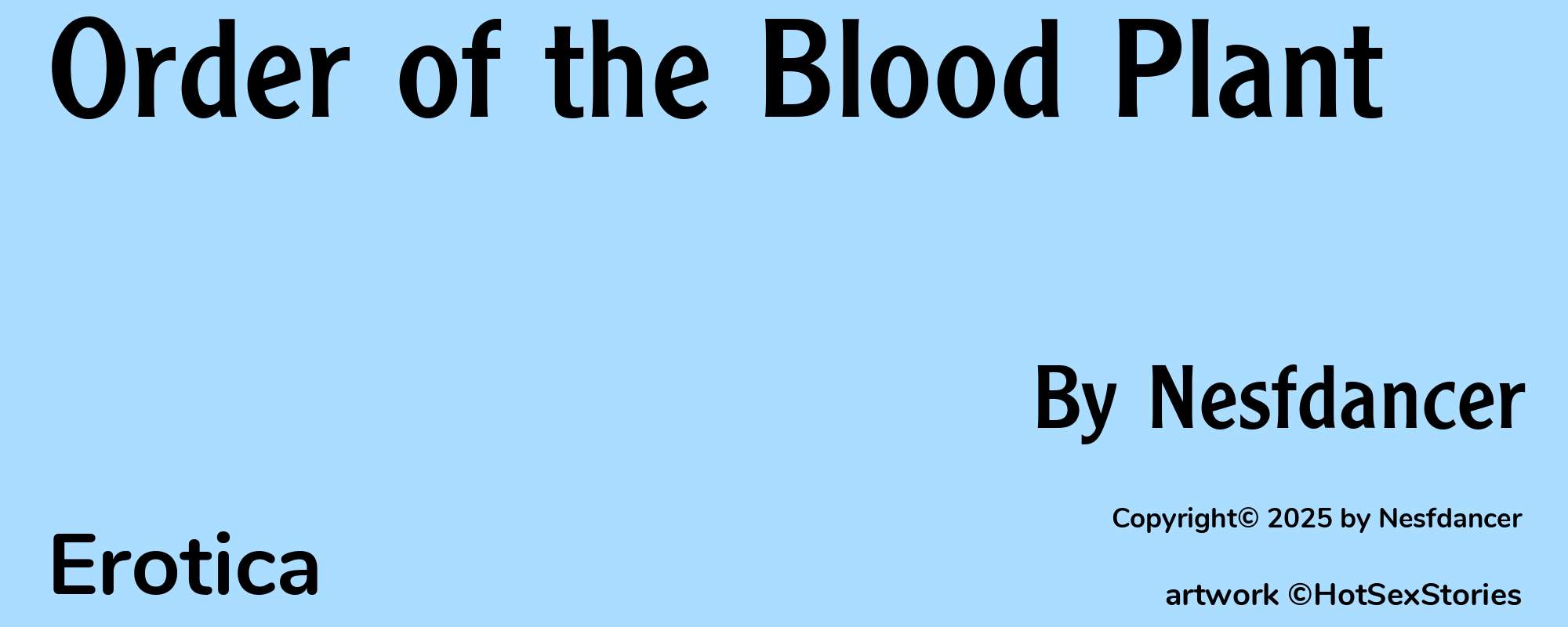 Order of the Blood Plant - Cover